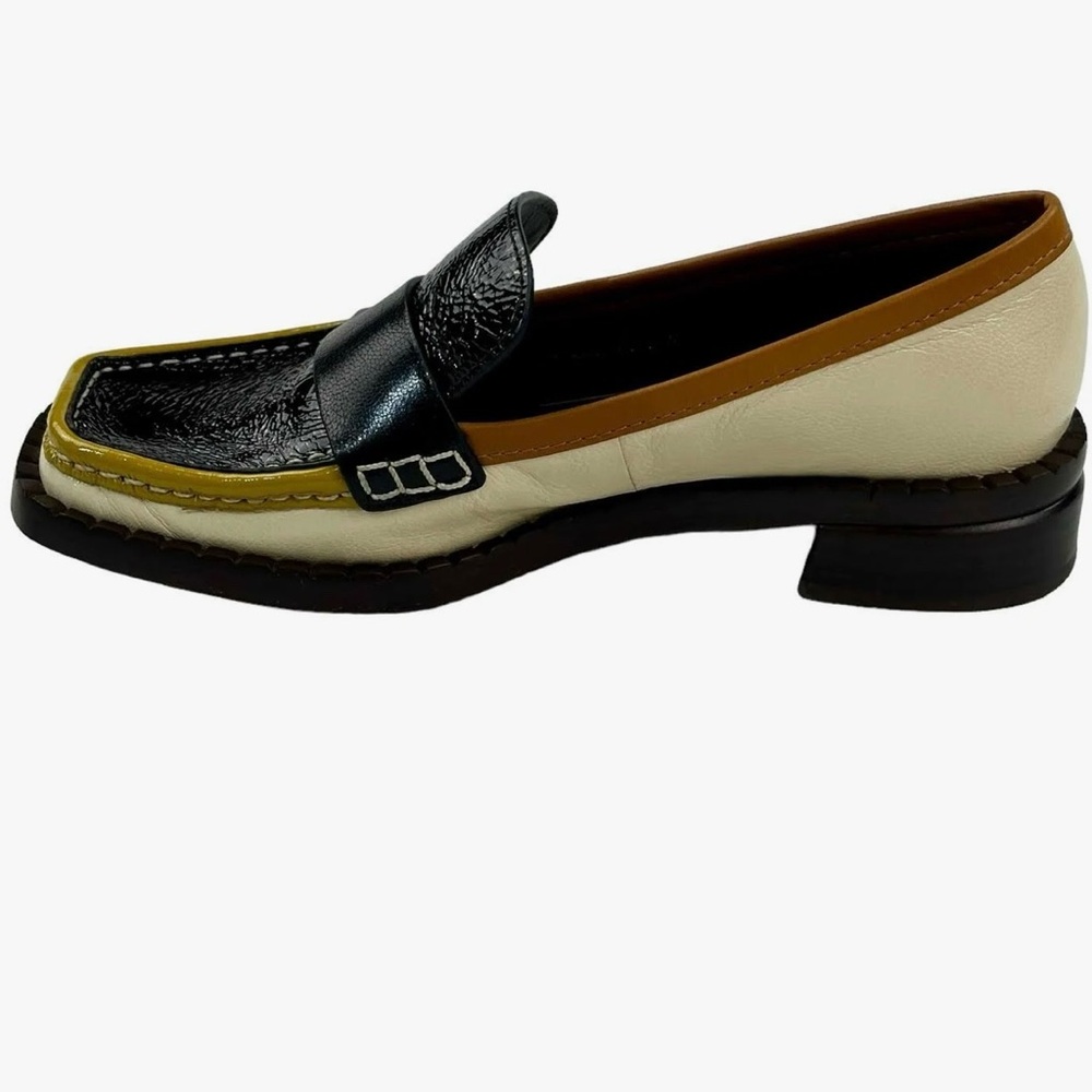 Tory Burch 70s Square Loafer 25mm Size 7
Perfect Blk/Cream/Tan Cuoio w/dust bag - Picture 5 of 17